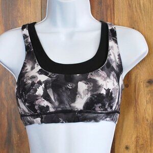 LuluLemon Run Stuff Your Bra III Black White Mesh Mini Obscurred 2